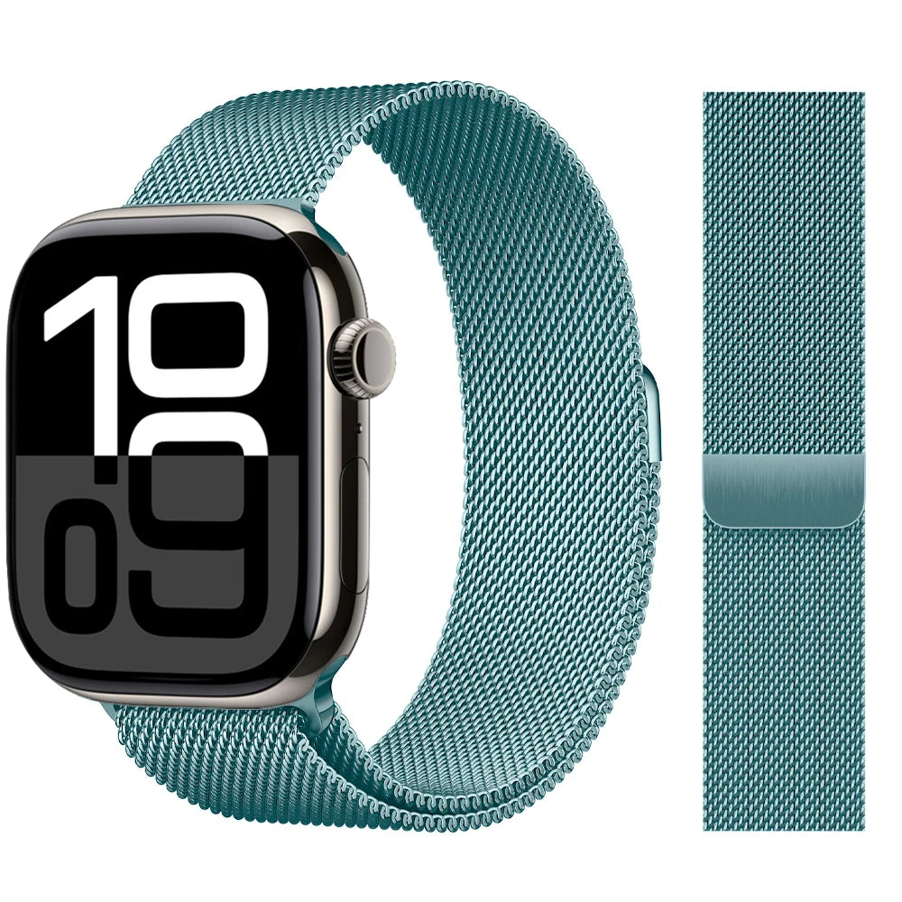 Milanaise-Armband für Apple Watch – kompatibel mit 46 mm, 44 mm, 45 mm, 40 mm, 42 mm, 41 mm, 38 mm, 49 mm – Edelstahlarmband für iWatch Series 10 Ultra 2, 9, 8, SE, 7, 6, 5