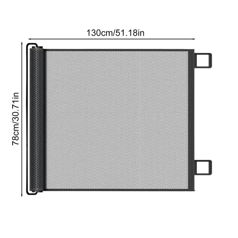 Automatisches Isolationsnetz aus Mesh für Haustiere, ausziehbares Haustiertor, Sicherheitszaun für Hunde und Kinder, einfache Installation, Türschutzgitter für Treppen und Außentüren