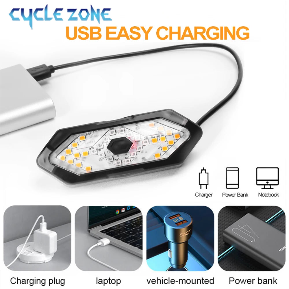 Fahrrad-Rücklicht mit Rücksignal – Wiederaufladbare LED-Rückleuchte – Kabellose Fernbedienung – Warnleuchte für sicheres Radfahren