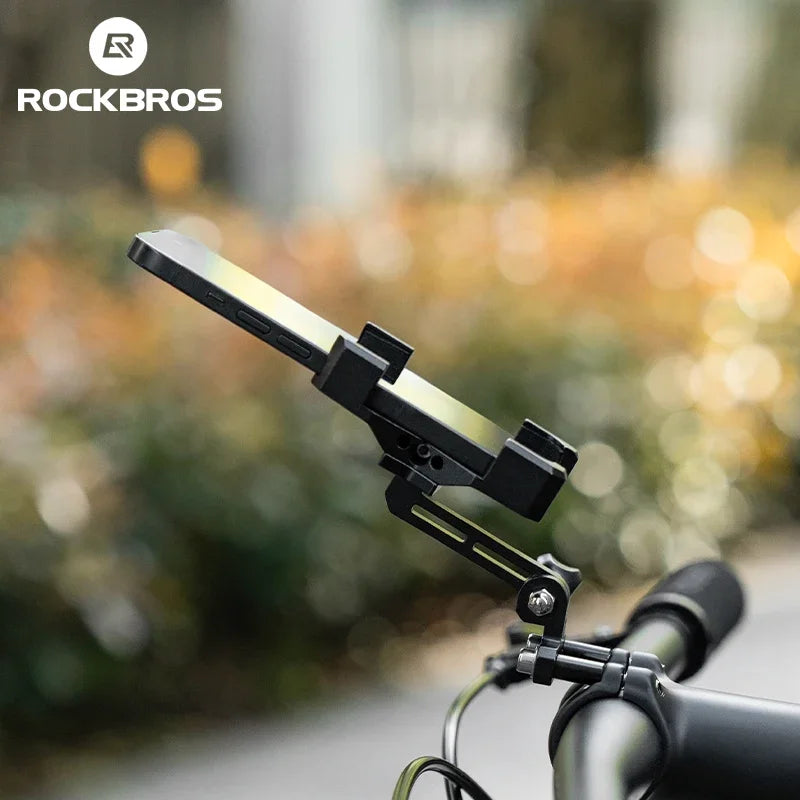 ROCKBROS Fahrrad-Handyhalterung für 4,7–7,09 Zoll – Hochfester Aluminiumlegierungs-Mobiltelefonhalter – Handy-Ständer – Fahrrad-Zubehör