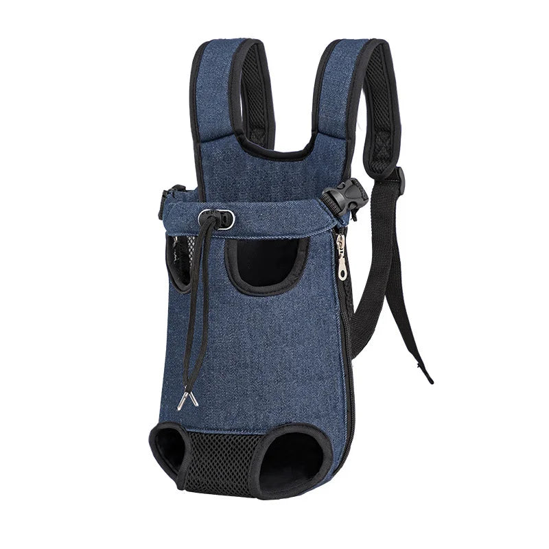 Verstellbare Katzen-Tragetasche, Haustier-Doppel-Schulter-Rucksack, tragbare Tasche für Outdoor, Reisen, Camping, Wandern – Katzen- und Hundetasche