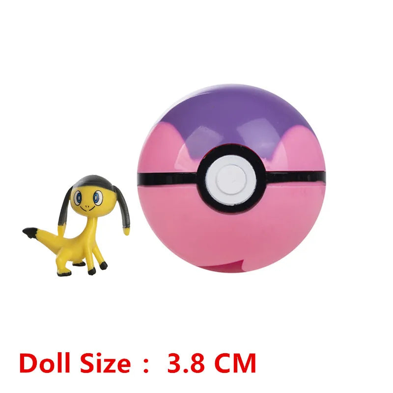 Pokémon Pokéball mit Cartoon-Designs – Anime-Film-Figuren Pikachu, Charmander, Eevee, Squirtle, Vulpix – Hochwertige Action-Spielzeuge, Sammlermodelle, Geschenke
