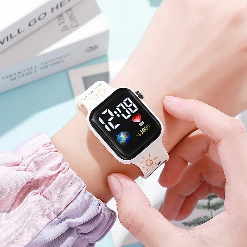 Disney Stitch Kinderarmbanduhren, Sportarmband, wasserdichte Smartwatch für Kinder, elektronisches Spielzeug-Armband Uhr