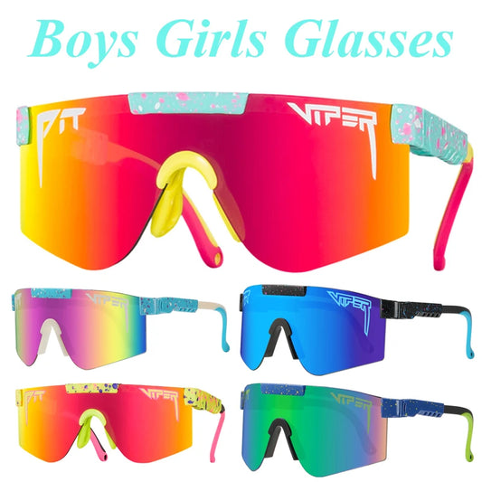 Jungen Mädchen Pit Viper Sonnenbrillen Junge Männer Frauen Jugend Baseball Kinder Sonnenbrillen Outdoor Kinder Sportbrille Kinderschutzbrillen