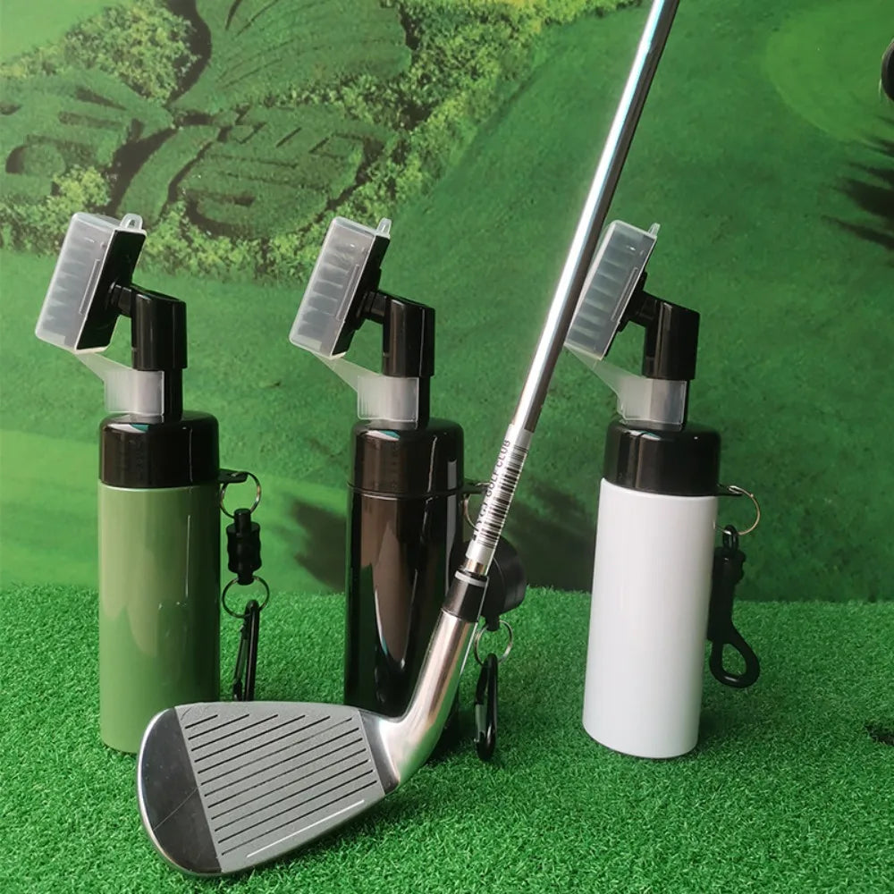Golfschläger-Rillenreiniger-Bürste mit auslaufsicherer Sprühflasche – Automatisches Wasser – Professionelles Golf-Reinigungsset – Tragbares Golfzubehör