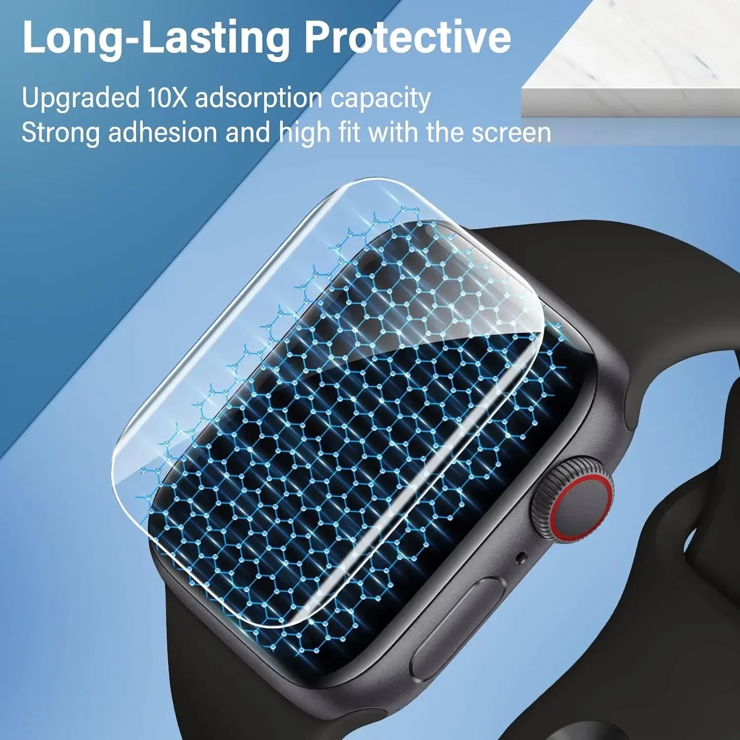 Displayschutzfolie für Apple Watch, 5 Stück – Schutzfolie für 49 mm, 40 mm, 44 mm, 45 mm, 41 mm Serie 10, 46 mm, 42 mm Serie 9, 8, 7, SE, Ultra 2 – Zubehör