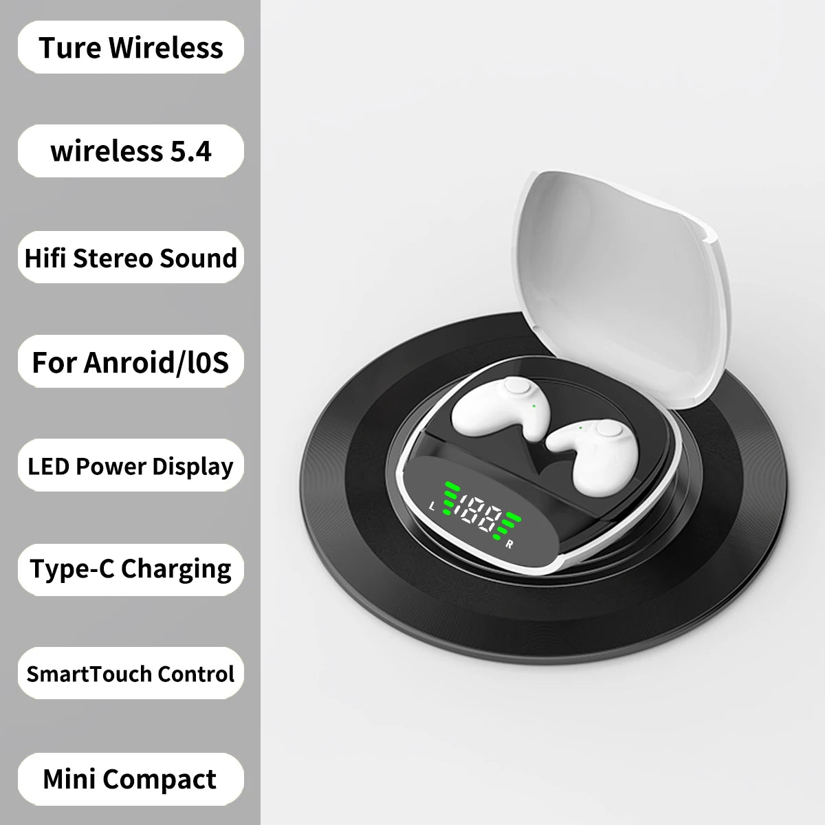 TWS Wireless Earbuds — Bluetooth 5.3, Long-Wear Comfort