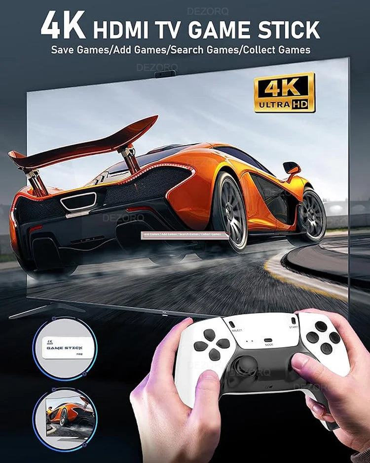 M15 Game Stick Pro Mini-TV-Handheld-Spielkonsole Drahtlose Gamepads Videospiel 64G 20000+ Retro-Spiel für PS1 NES SNES