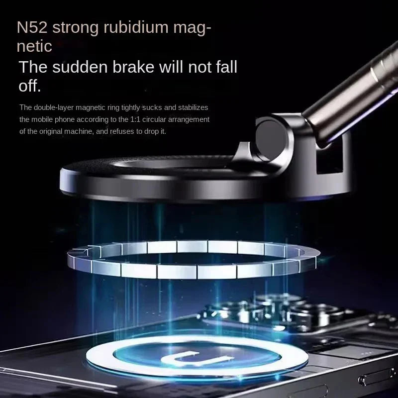 Magnetic Car Phone Holder — 360° Foldable MagSafe Compatible