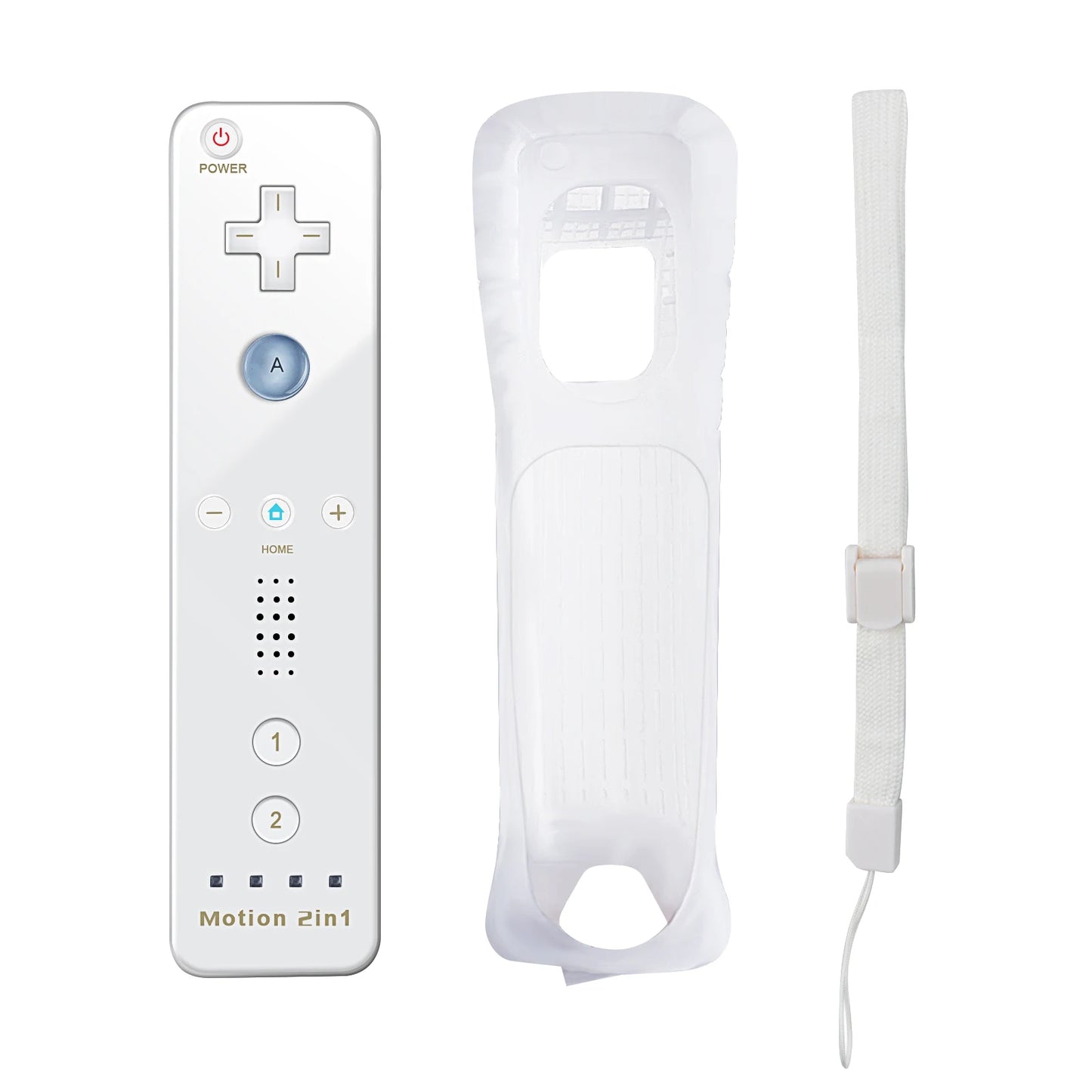 2-in-1-Controller für Nintendo Wii-Konsole, optional Motion Plus Wireless Remote Gamepad Joystick mit Silikonhülle, Spielzubehör