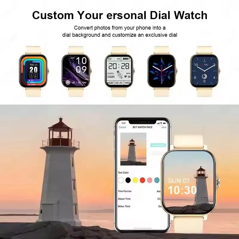 Smart Watch — Full Touch Screen, Bluetooth Calls & Health Tracking