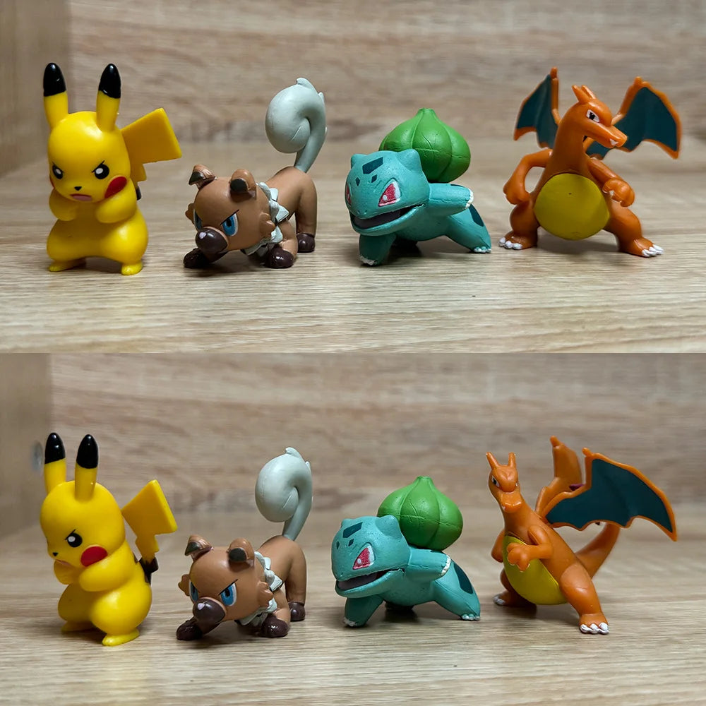 Pokémon Actionfigur Pikachu Spielzeug Charmander Squirtle Bulbasaur Taschenmonster Kleine Figuren Geschenk für Kinder