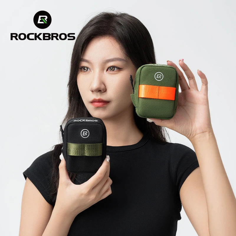 ROCKBROS Mini-Fahrrad-Satteltasche – Leichte, tragbare Fahrrad-Aufbewahrungstasche – Kleine Werkzeugtasche für Rennräder – Modische und schöne Fahrradtasche