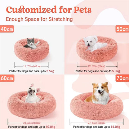 Faux Fur Donut Cat Bed