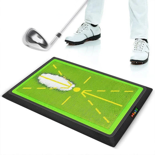 PGM Golf Schlagmatte mit Spuranzeige – Trainingsmatte für Anfänger – Schwung-Analyse Matte PM130-B (Bead Display Track)