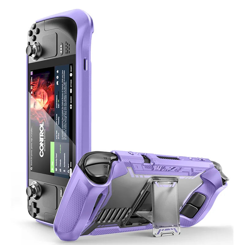 For Steam Deck OLED (2023) /For Steam Deck (2022) Case with Kickstand MUMBA Blade TPU Grip Shock Protective Cover Accessories
