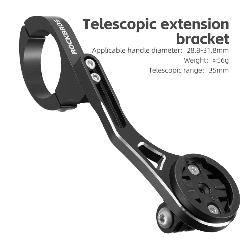 ROCKBROS Fahrradcomputer-Halterung mit Licht- und GPS-Halterung – Fahrradhalterung für GoPro – Halter für Bryton, iGS, Garmin Computer – Fahrrad-Zubehör