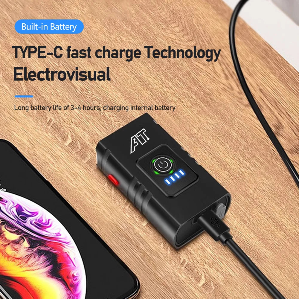 LED Fahrrad-Frontlicht Typ-C Wiederaufladbare Fahrradlampe – MTB & Rennrad – Einfach zu installieren – Fahrradzubehör