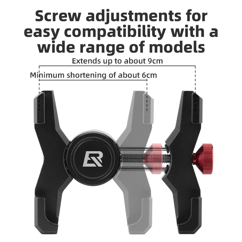 ROCKBROS Fahrrad-Handyhalterung für 4,7–7,09 Zoll – Hochfester Aluminiumlegierungs-Mobiltelefonhalter – Handy-Ständer – Fahrrad-Zubehör