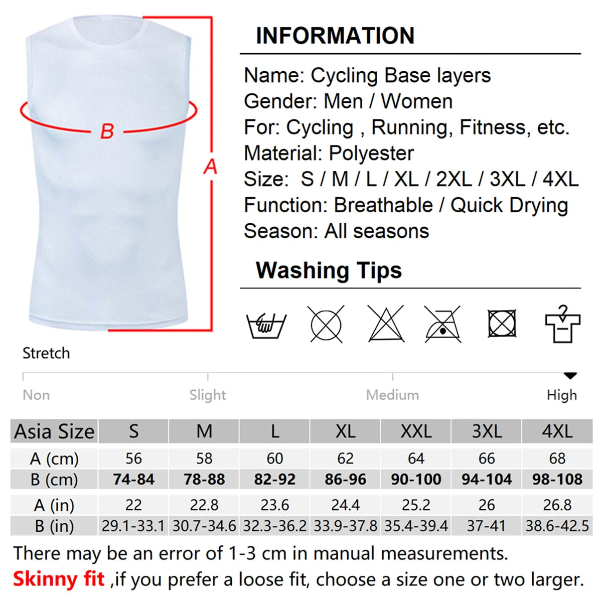 Reflektierende Fahrrad-Baselayer, weißes Unterhemd, schnelltrocknende Weste, Sportunterwäsche, enganliegende Weste, hoch elastische Fahrradweste