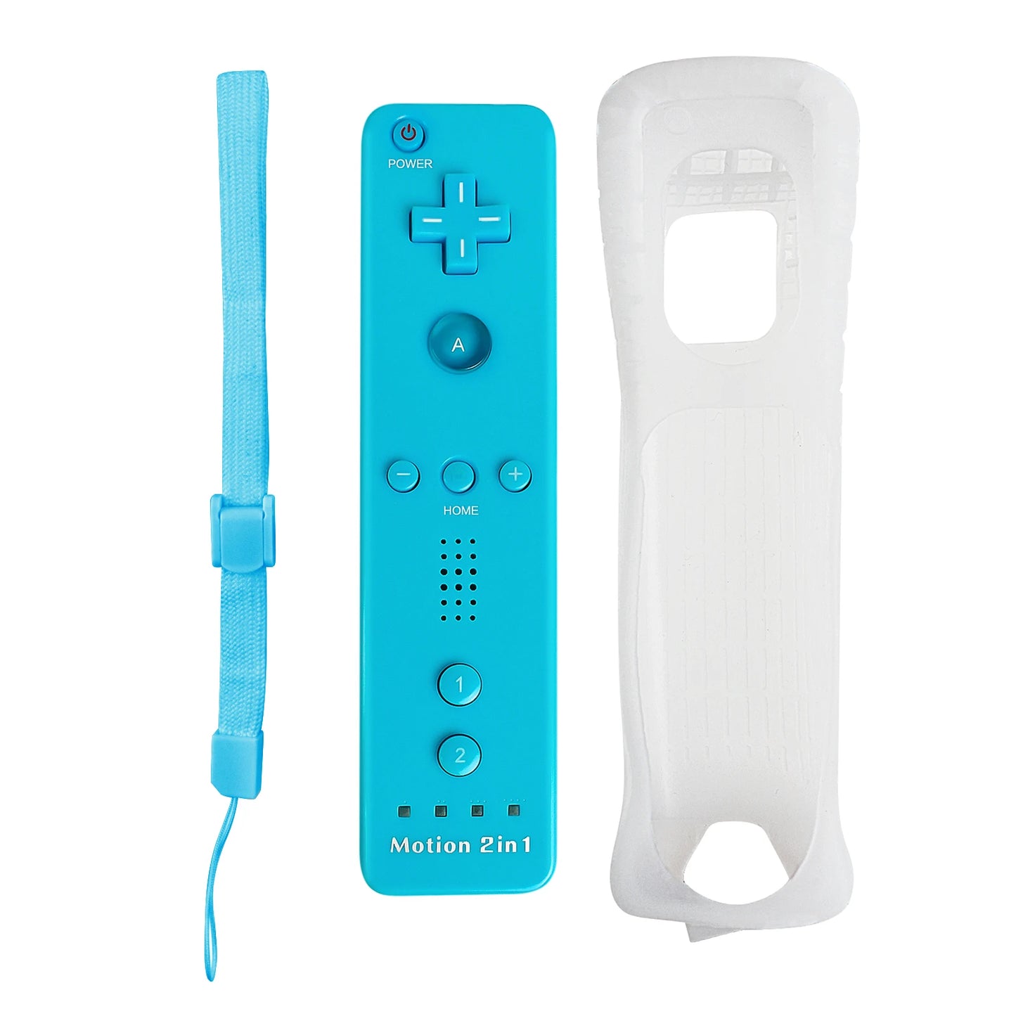2-in-1-Controller für Nintendo Wii-Konsole, optional Motion Plus Wireless Remote Gamepad Joystick mit Silikonhülle, Spielzubehör
