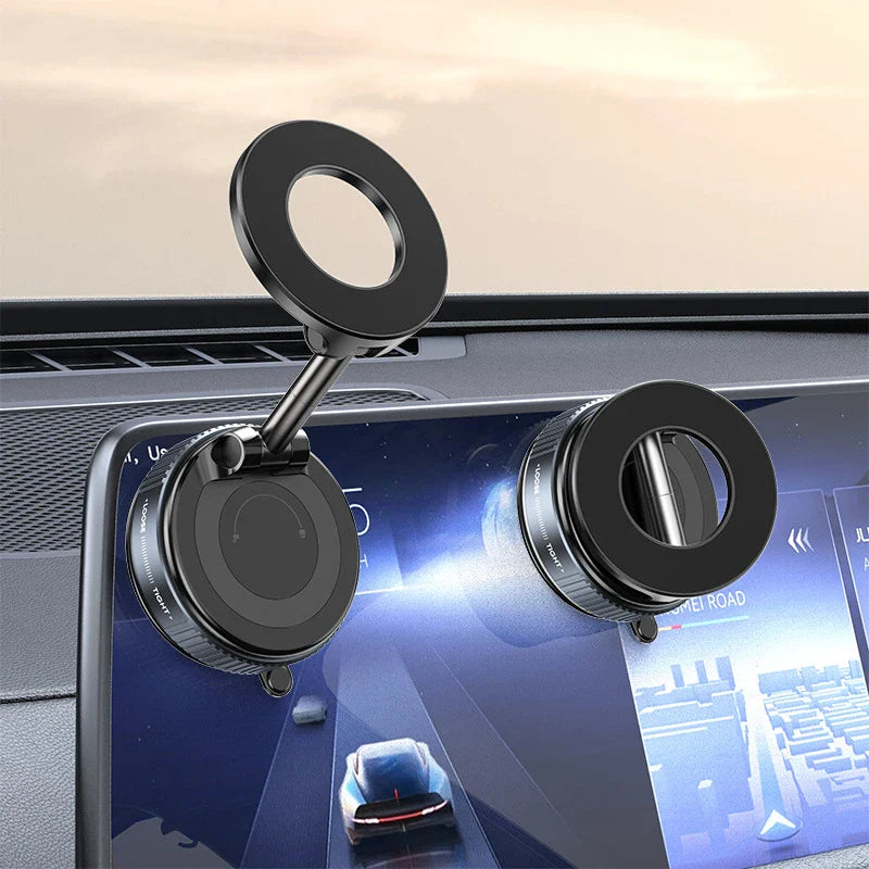 Magnetic Car Phone Holder — 360° Foldable MagSafe Compatible