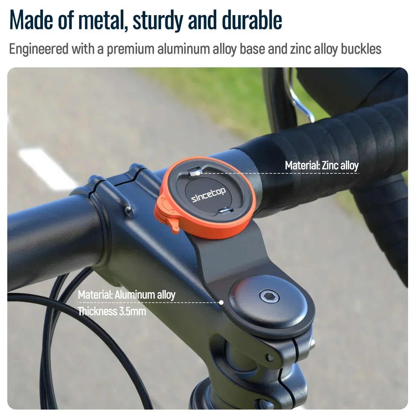 Fahrrad Handyhalter, Universelle Fahrrad Handyhalterung – Aluminium MTB/Straßenrad Vorbau, Schnellverschluss für einfaches Befestigen und Abnehmen