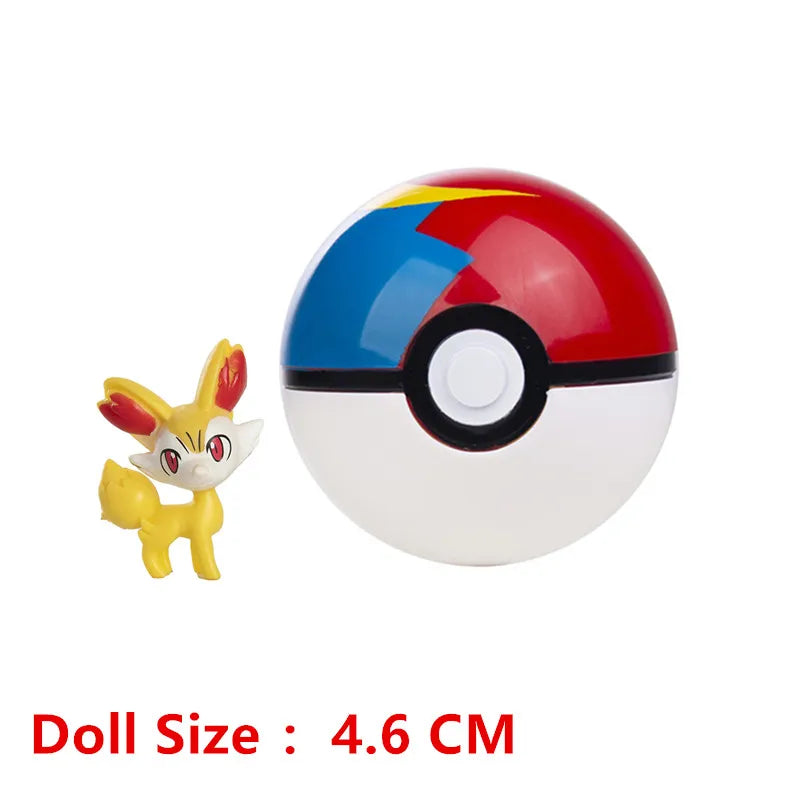 Pokémon Pokéball mit Cartoon-Designs – Anime-Film-Figuren Pikachu, Charmander, Eevee, Squirtle, Vulpix – Hochwertige Action-Spielzeuge, Sammlermodelle, Geschenke