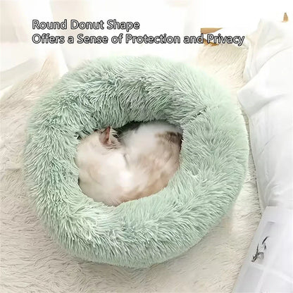 Faux Fur Donut Cat Bed