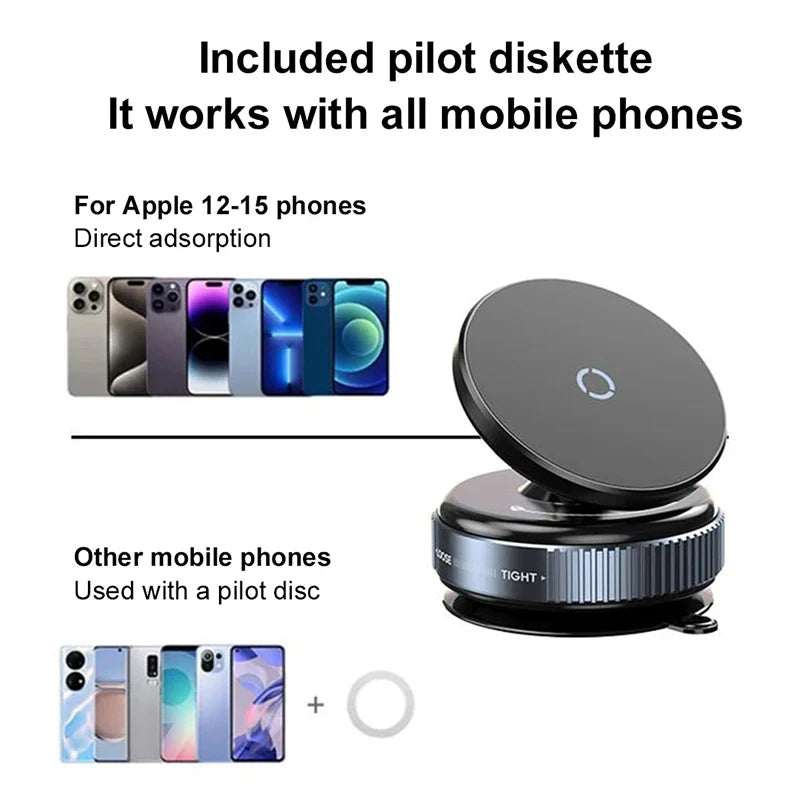 Magnetic Car Phone Holder — 360° Foldable MagSafe Compatible