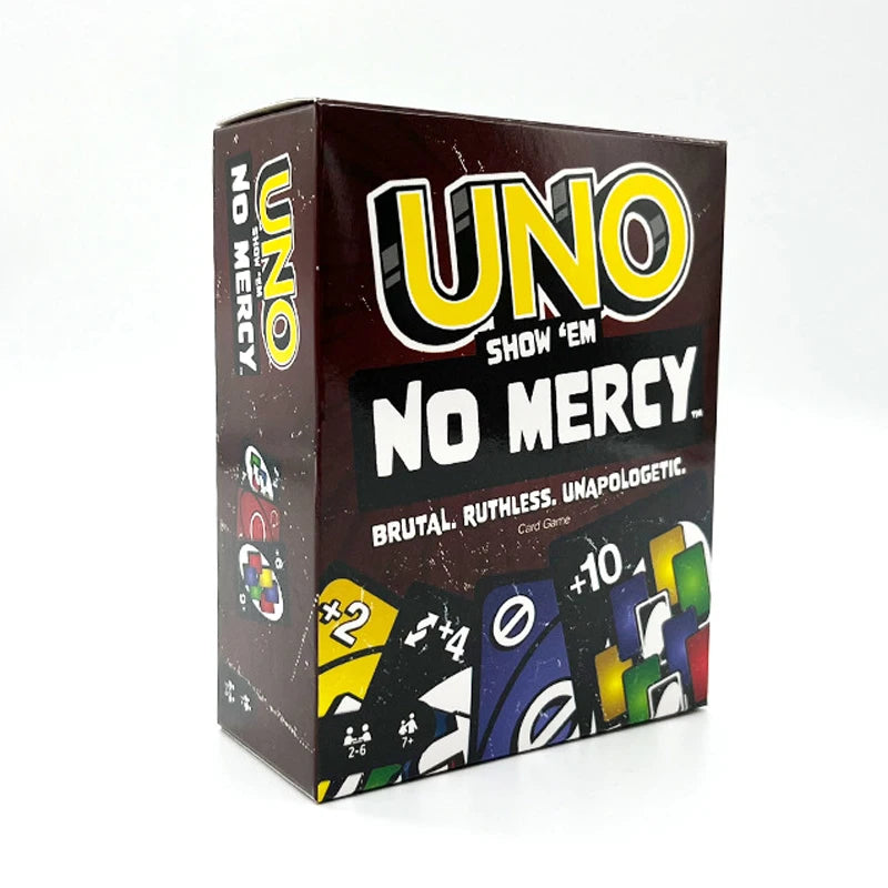 Uno No Mercy Brettspiele Uno-Karten Tisch Familienparty Unterhaltung Uno Gogo Gos Karten Spielzeug Kindergeburtstag Weihnachten