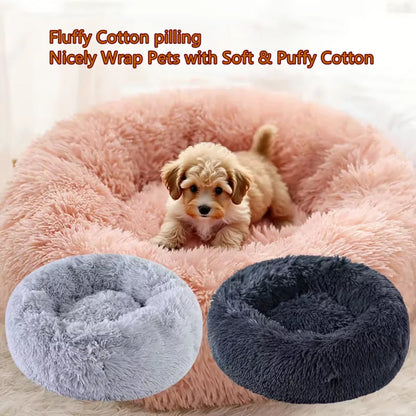 Faux Fur Donut Cat Bed
