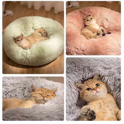 Faux Fur Donut Cat Bed