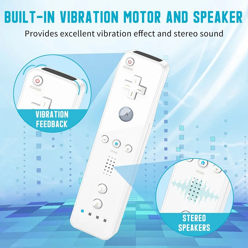 2-in-1-Controller für Nintendo Wii-Konsole, optional Motion Plus Wireless Remote Gamepad Joystick mit Silikonhülle, Spielzubehör