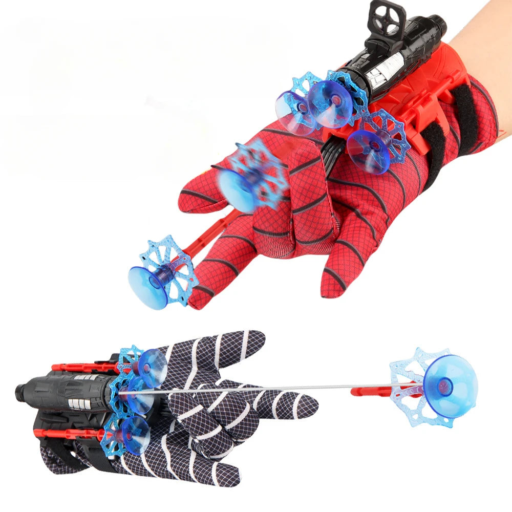 Neu für Spiderman Actionfigur Anime-Charaktere Kinderspielzeug Rollenspiel Handschuhwerfer-Set Handgelenk-Spielzeug-Set Figuren Hobbys