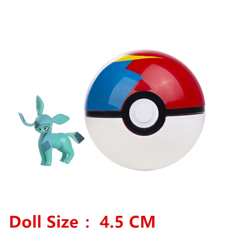 Pokémon Pokéball mit Cartoon-Designs – Anime-Film-Figuren Pikachu, Charmander, Eevee, Squirtle, Vulpix – Hochwertige Action-Spielzeuge, Sammlermodelle, Geschenke