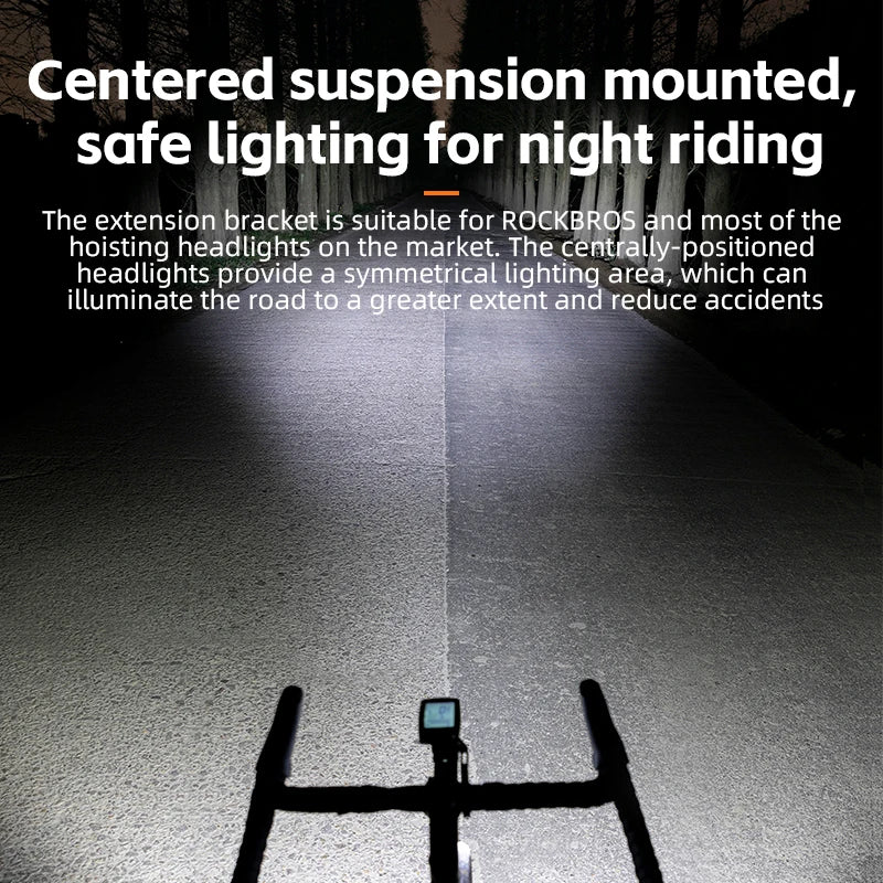 ROCKBROS Fahrradcomputer-Halterung mit Licht- und GPS-Halterung – Fahrradhalterung für GoPro – Halter für Bryton, iGS, Garmin Computer – Fahrrad-Zubehör