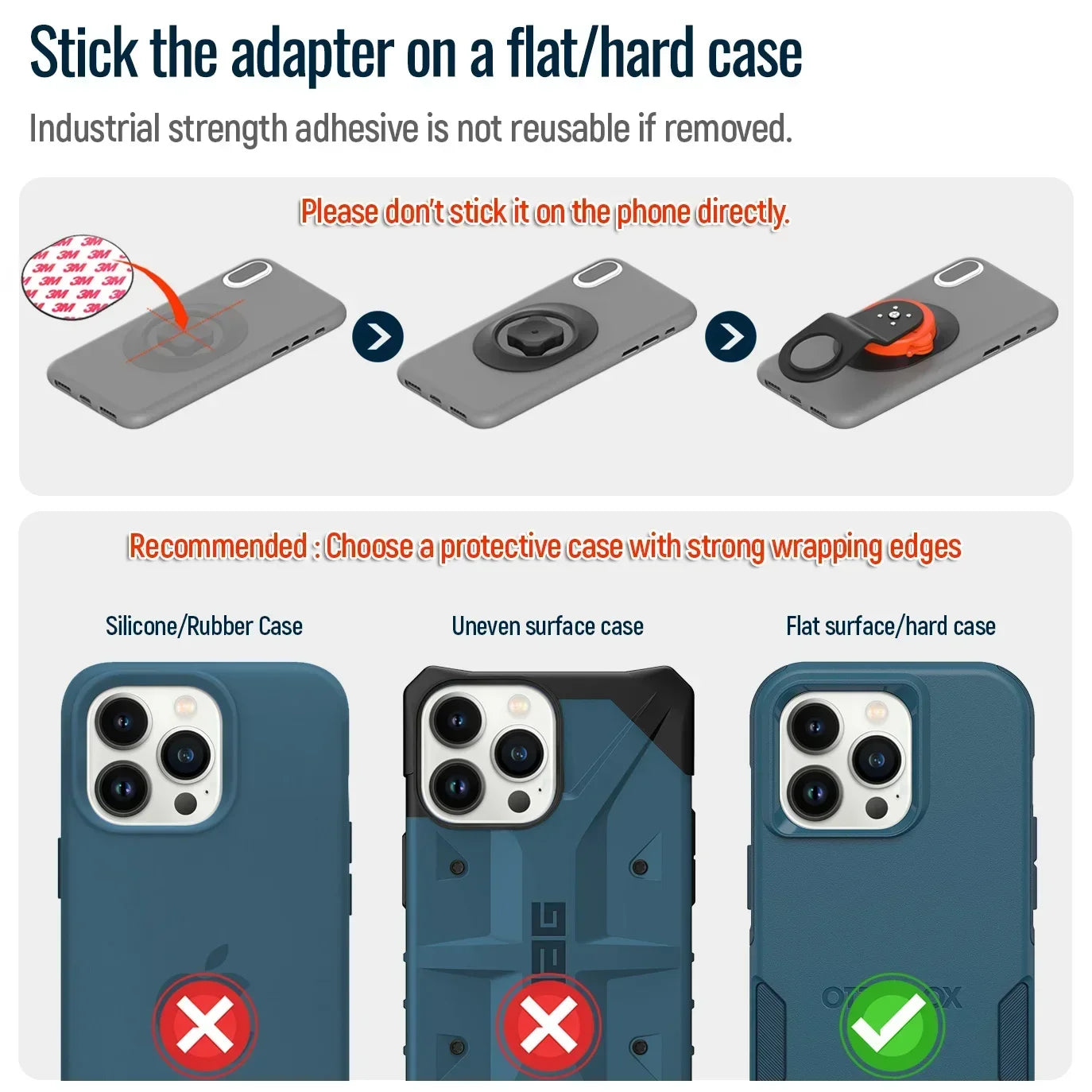 Fahrrad Handyhalter, Universelle Fahrrad Handyhalterung – Aluminium MTB/Straßenrad Vorbau, Schnellverschluss für einfaches Befestigen und Abnehmen