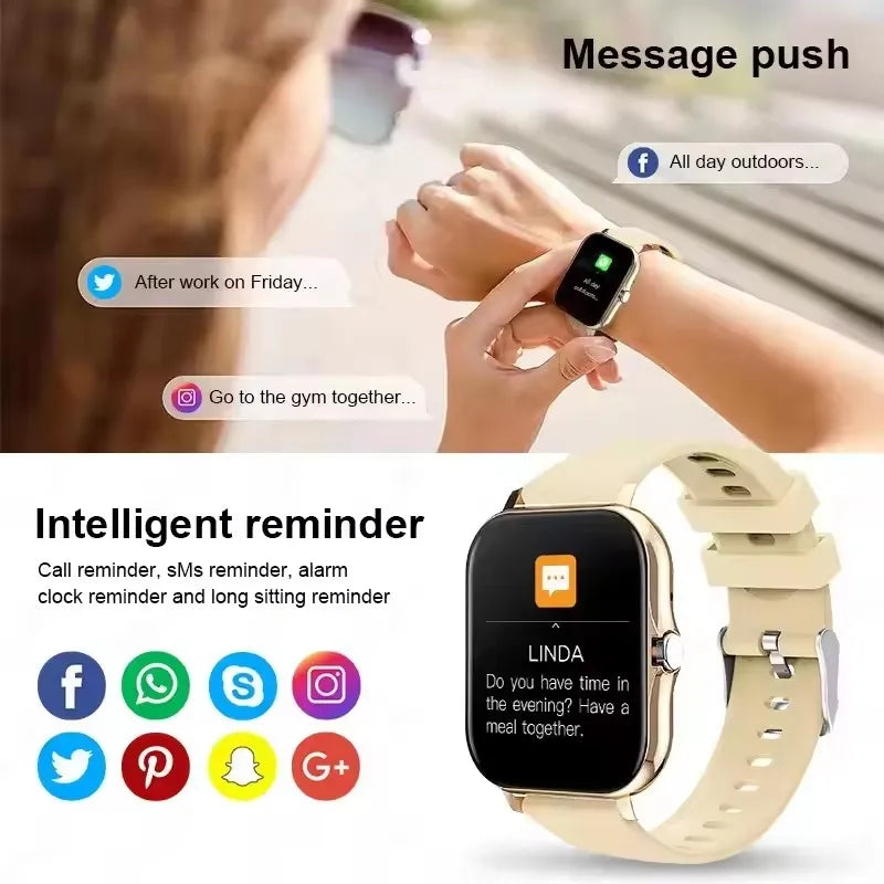 Smart Watch — Full Touch Screen, Bluetooth Calls & Health Tracking