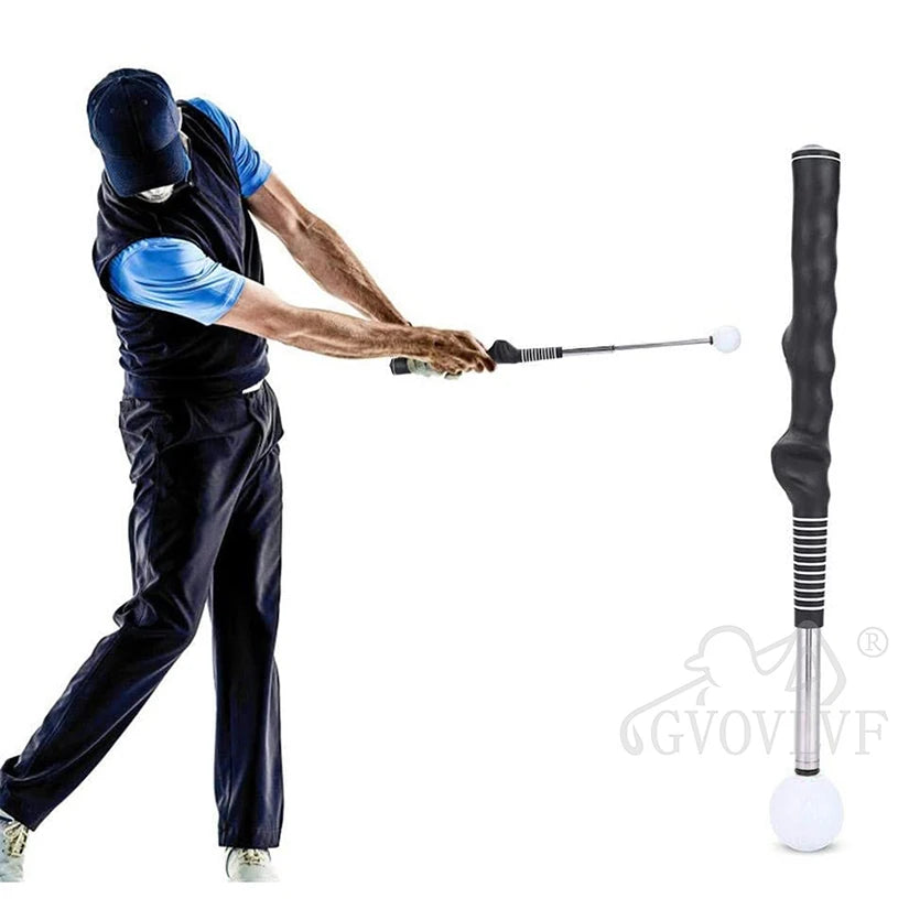 Golf Schwungtrainer mit Klickgeräusch – Teleskopisches Rhythmus- und Aufwärmgerät zur Schwungkorrektur, Trainingshilfe für Timing, Griff, Kraft und Technik