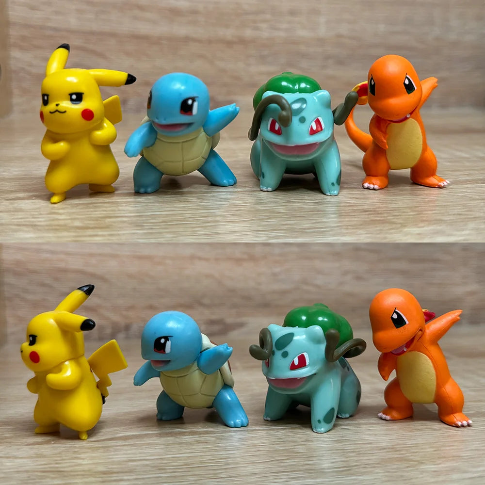 Pokémon Actionfigur Pikachu Spielzeug Charmander Squirtle Bulbasaur Taschenmonster Kleine Figuren Geschenk für Kinder