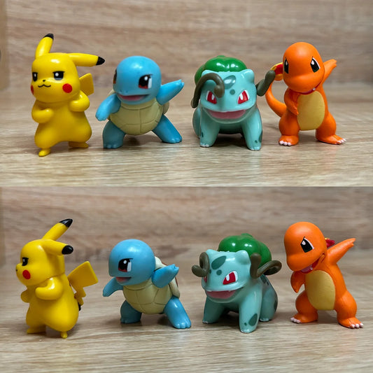 Pokémon Actionfigur Pikachu Spielzeug Charmander Squirtle Bulbasaur Taschenmonster Kleine Figuren Geschenk für Kinder