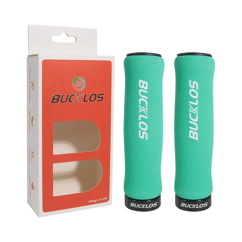 BUCKLOS – Weiche Schwamm-Lenkergriffe für Mountainbikes Lenkerendkappen, bequeme Griffe, MTB-Zubehör