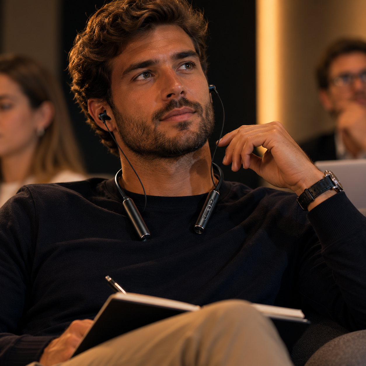 Neckband Wireless Earphones — Bluetooth 5.3, Built-in Mic & Magnetic Sport Design